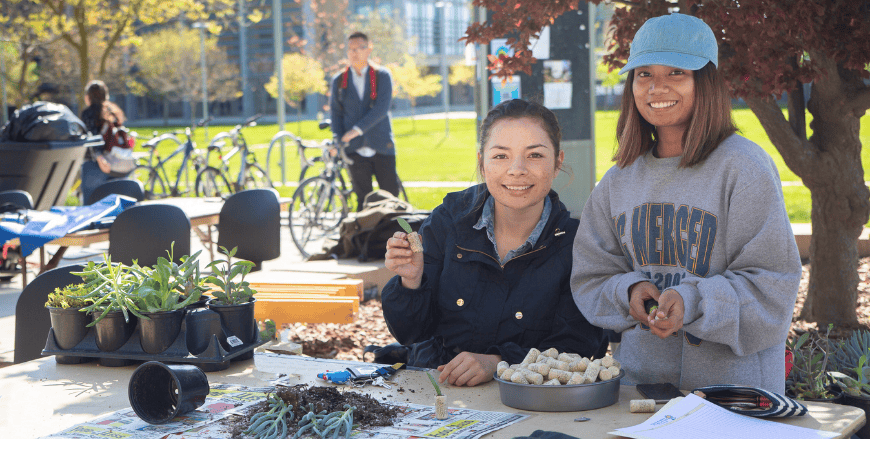 Students tabling at Earth Day event